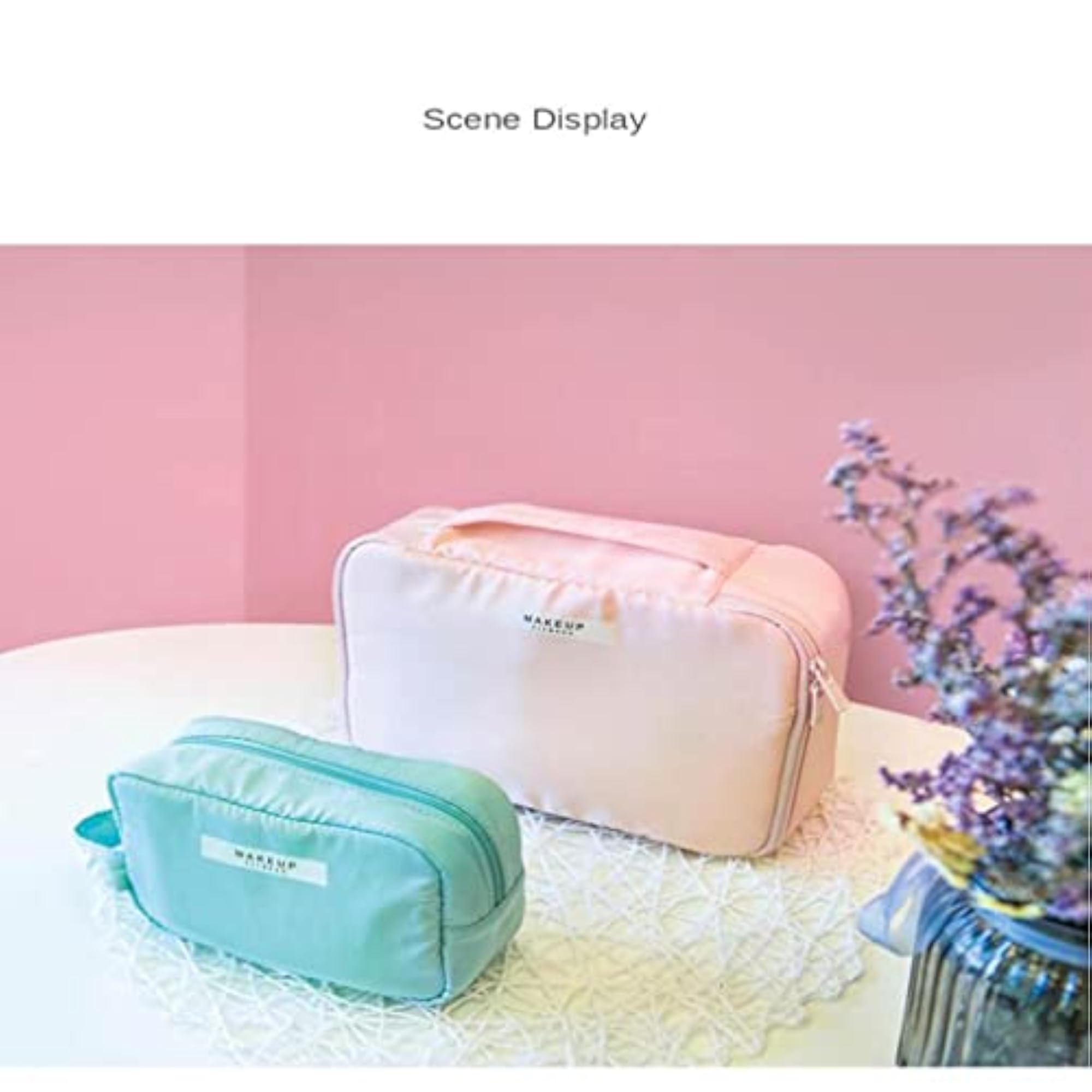 Travel Cosmetic Makeup Bag, Toiletry Case Organizer
